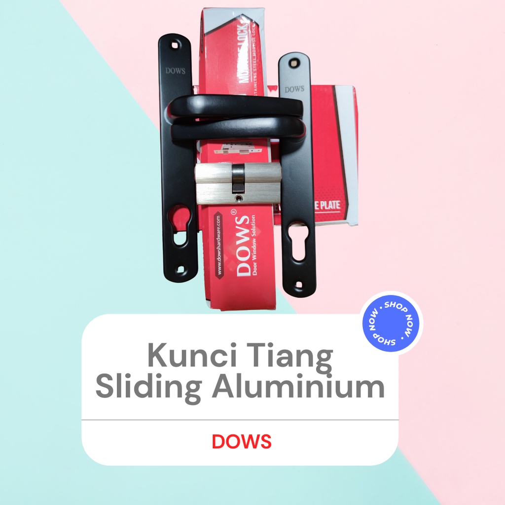 (ORCHARD) Kunci Aluminium Tiang Sliding Kunci Pintu Aluminium Bahan Sliding