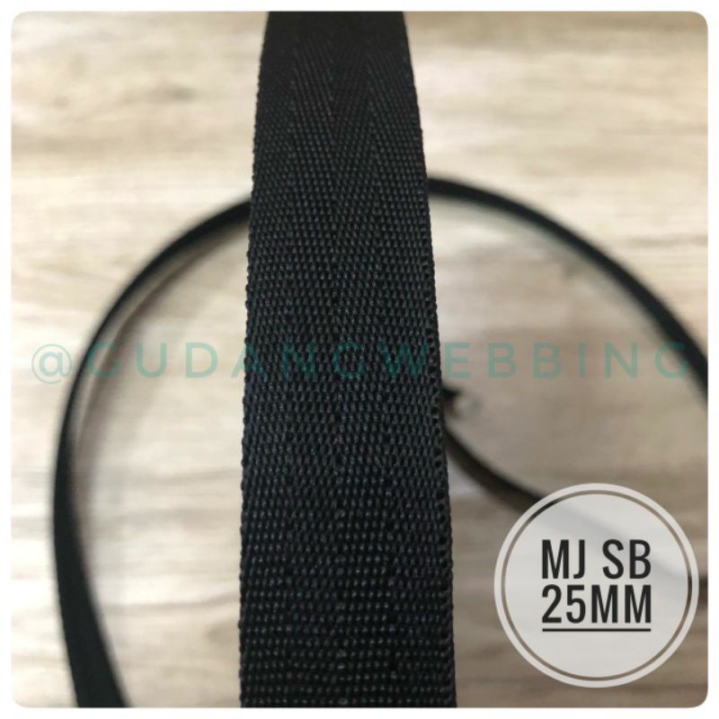 Tali Webbing 20mm / KTB / FW 002 Safetybelt 2cm hitam