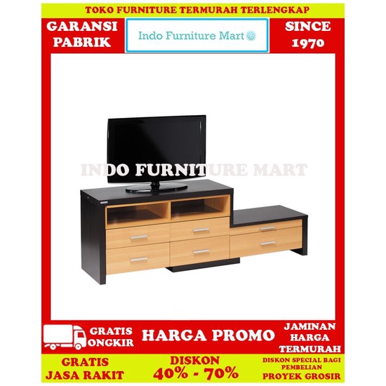 Meja Tv Rak Tv Lemari Bufet Activ Creativ Lf S1 Tc 103 Wenge 5 Beech5