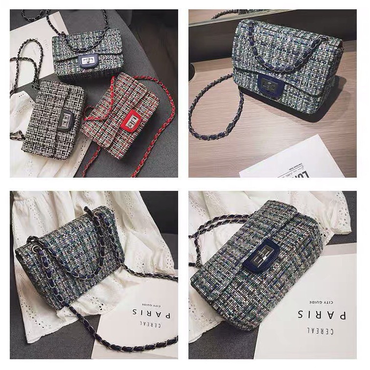 BJ1189 - BLACK/BLUE/KHAKI/RED - TAS SLEMPANG UNIK WANITA MODIS FASHION IMPORT JAKARTA TERMURAH ELJ189