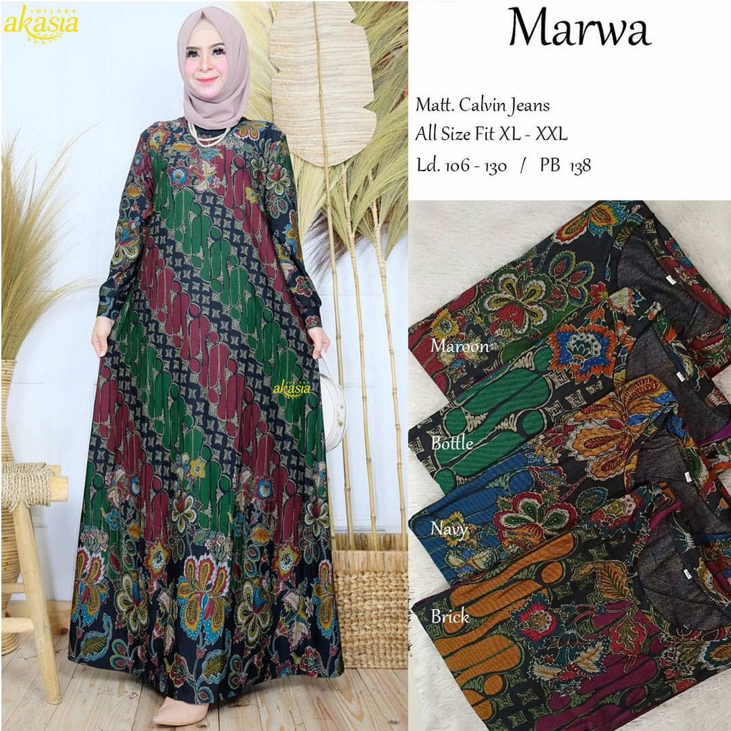 Gamis Dress Batik Marwa by Akasia