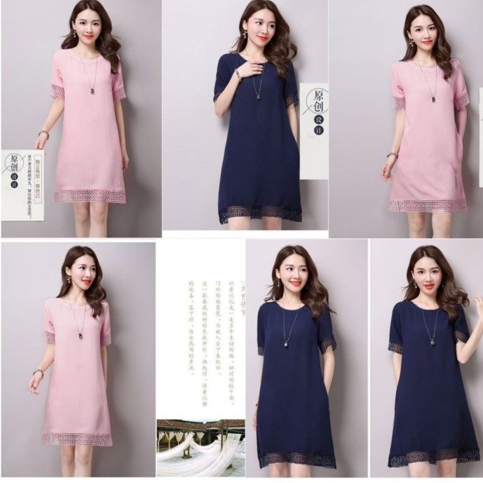 oi027 - Dress Longgar  Retro Edge  import