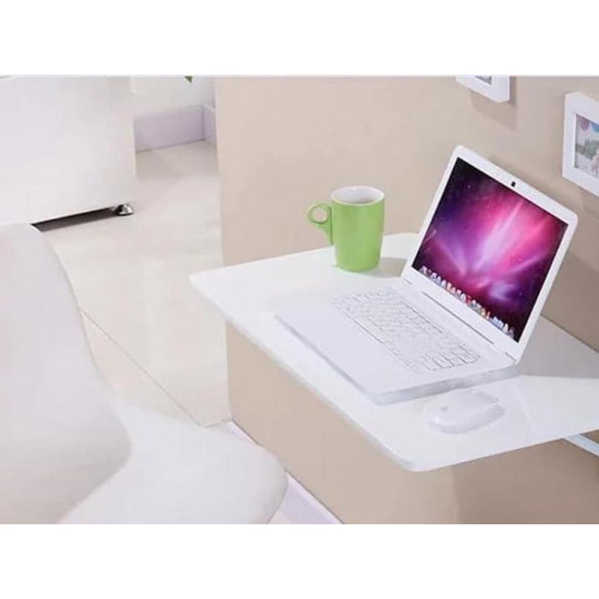 Meja lipat dinding - meja laptop - rak