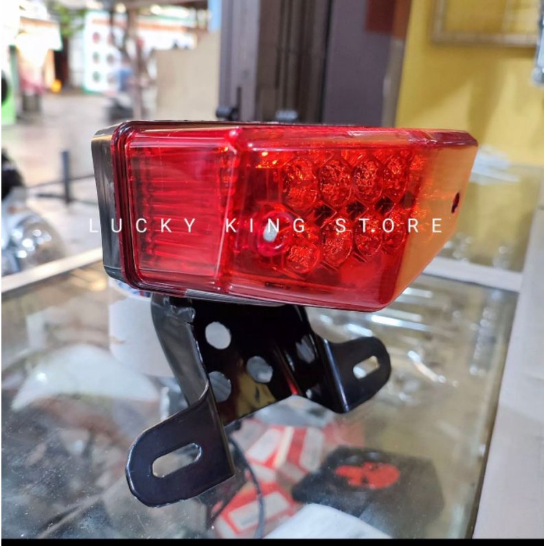 Lampu stop lampu belakang rxking rxk rxs led merah set dudukan dan dudukan lampu stop(W96s)