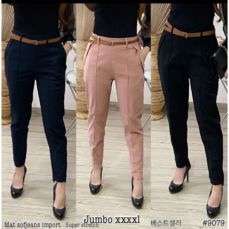 Celana Wanita SoftJeans Stretch Import Jumbo 9079 XXL