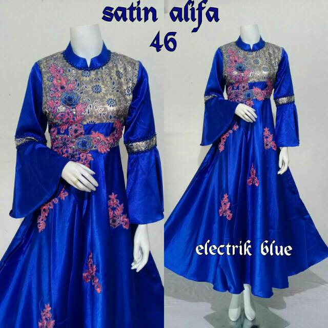 Dress Alifa 46 Series Biru Original Brand by Rara Busana.