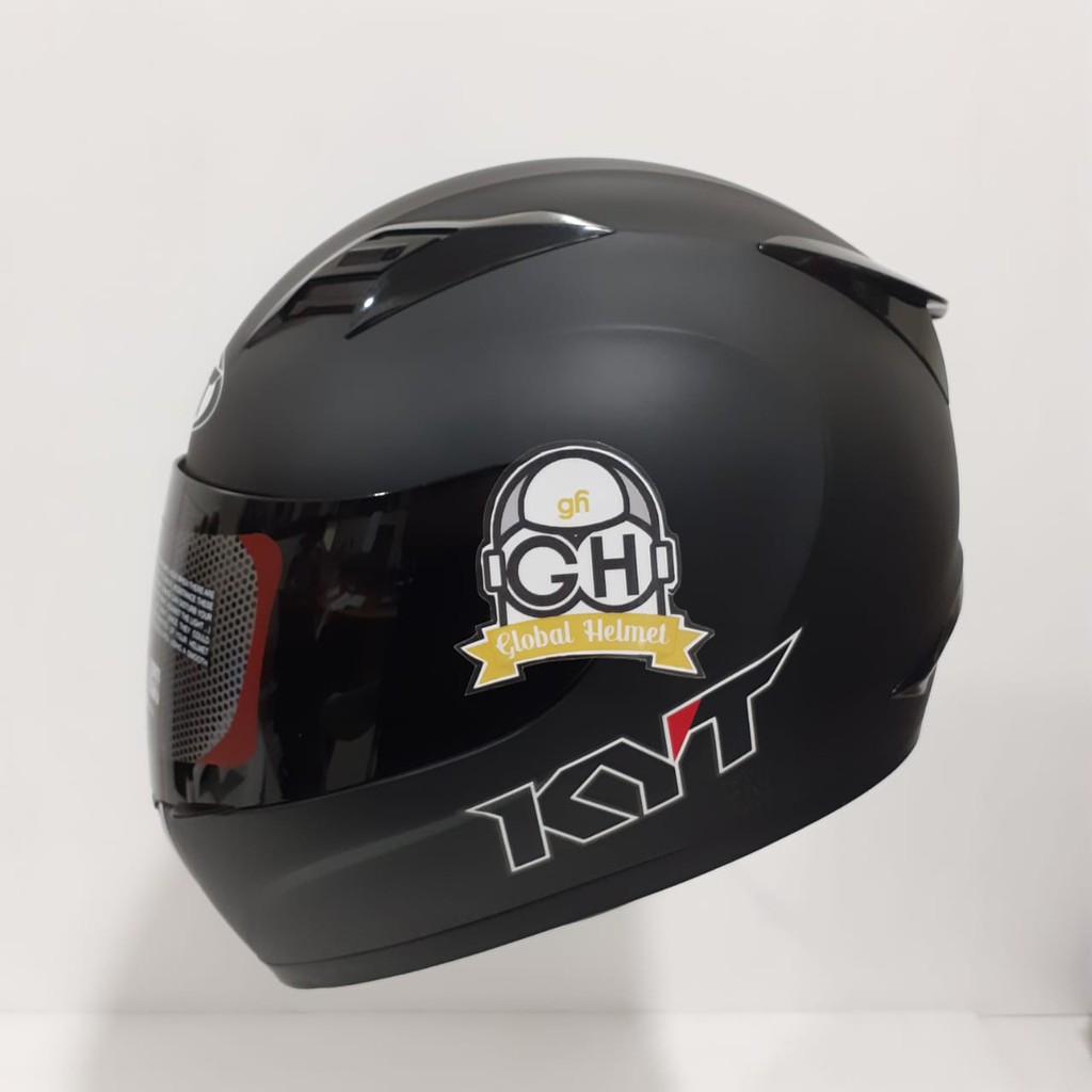 Jual HELM FULL FACE KYT R10 R-10 SOLID BLACK DOFF Indonesia|Shopee