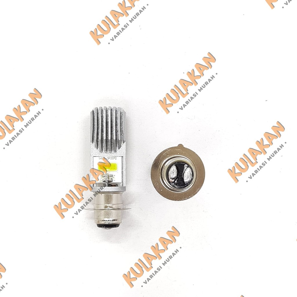 Lampu LED Utama Depan 2 Sisi Motor Bebek Matic Socket H6 AC DC Mio Beat Jupiter Supra Putih