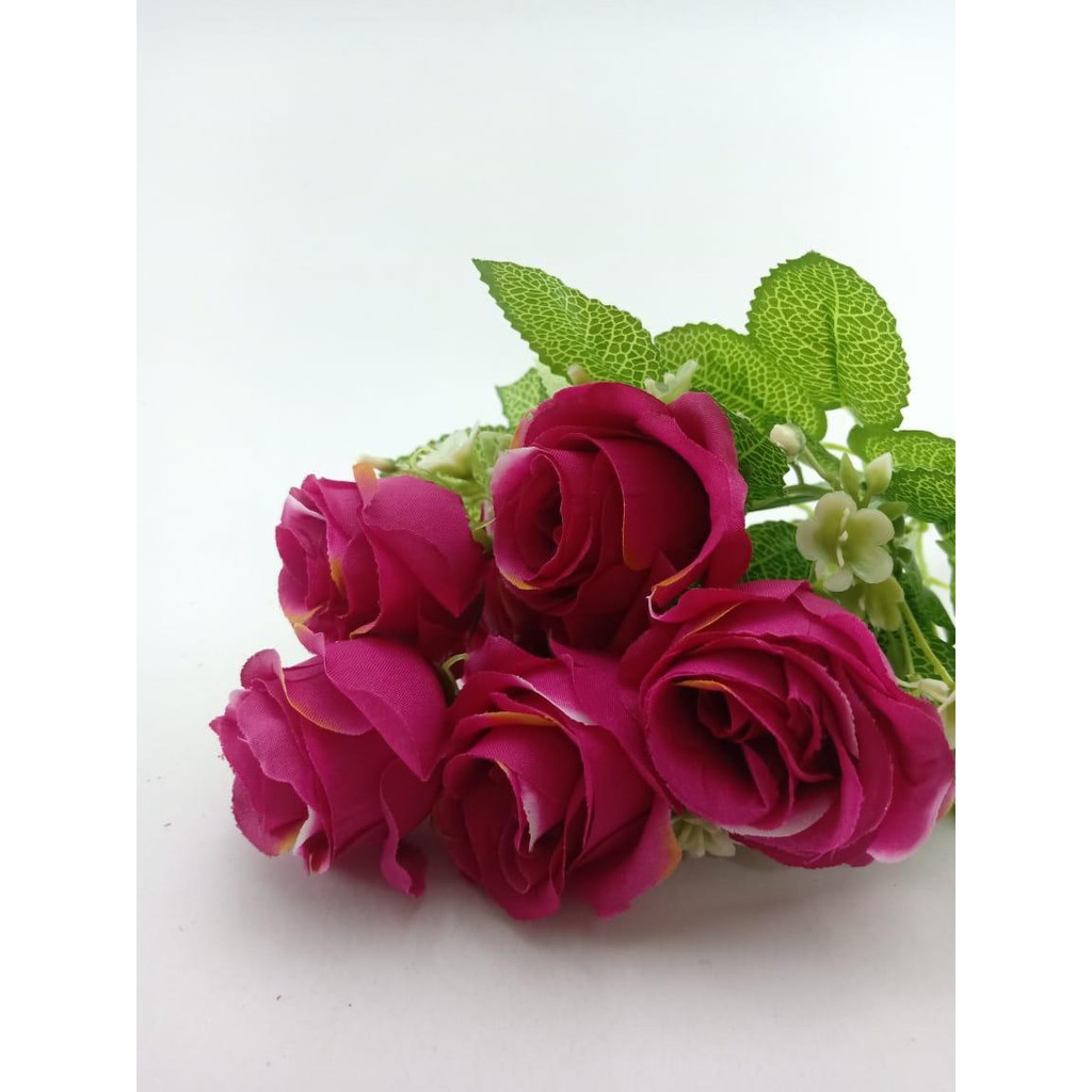 COD BUNGA MAWAR BUNGA TANGKAI PLASTIK BUNGA ARTIFISIAL BUNGA PAJANGAN IMITASI BUNGA HIASAN BT9039-1