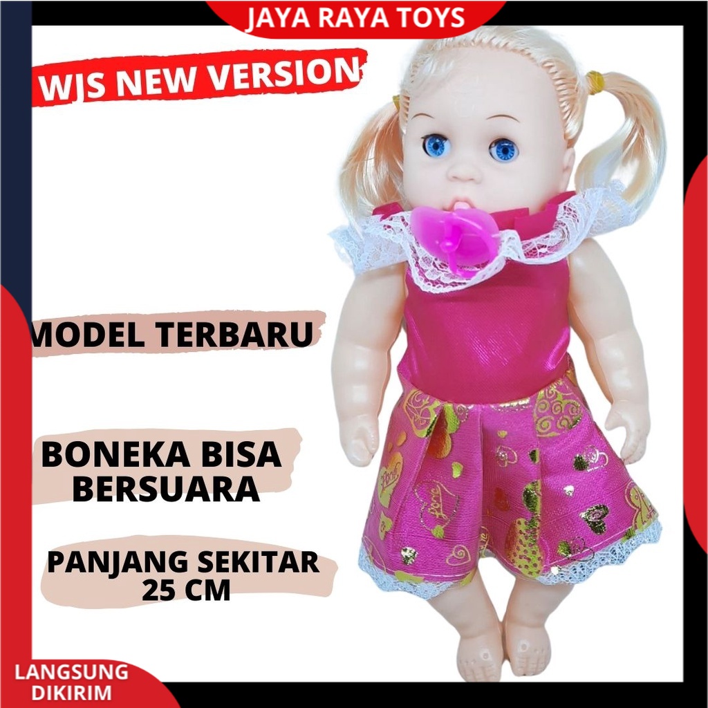 Mainan Anak Perempuan Boneka Bersuara Pakai Dot Bisa Bunyi Nyala Bahan Plastik Berkualitas SNI Terbaru