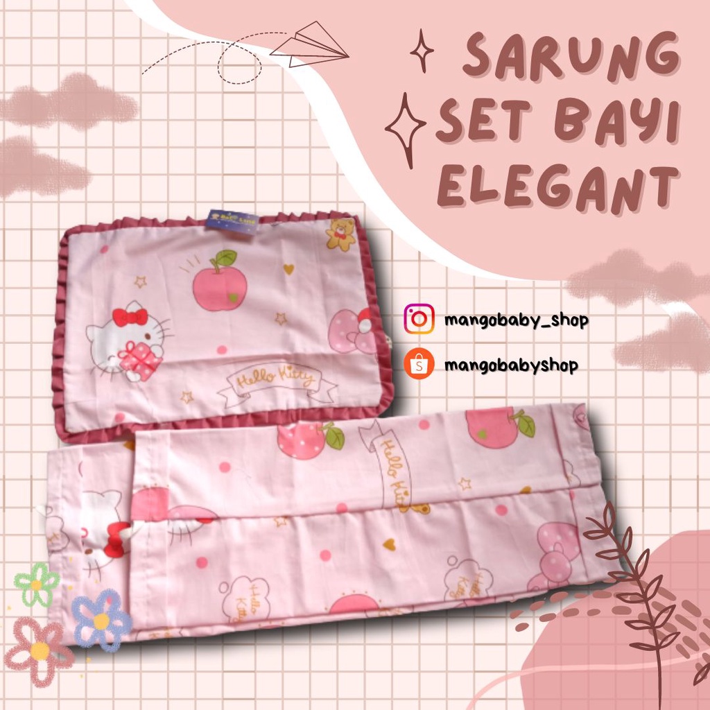 Sarung set Bantal guling bayi babyland katun jepang