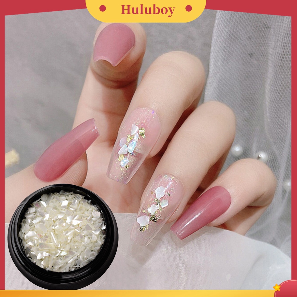 Huluboy Huluboy♡ 1 Kotak Kulit Kerang Alami Untuk Dekorasi Nail Art