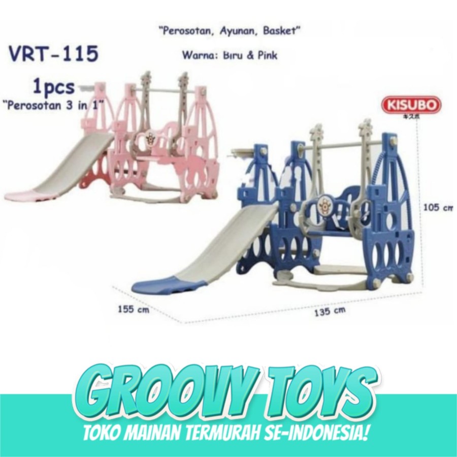 Perosotan Anak Ayunan Basket Playground Perosotan 3in1 VRT-115