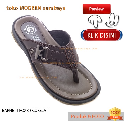 BARNETT FOX 03 COKELAT sandal pria casual sandal jepit