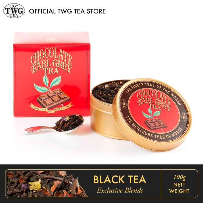 

ORIGINAL MURAH TWG Tea ǀ Chocolate Earl Grey, Caviar Tin Tea, 100g