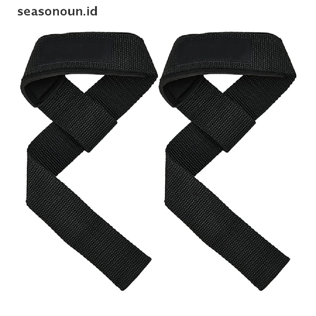 【seasonoun】 1Pair Gym Lifting Straps Fitness gloves Anti-slip Hand Wraps Wrist Strap Support .