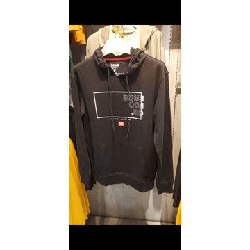 sweater hitam hoodie atasan pria bombboogie