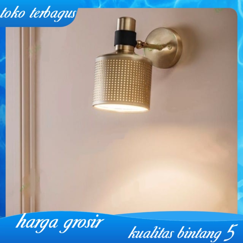 Lampu Dinding Hias Dekorasi Rumah Kamar Minimalis Gold Premium Lamp