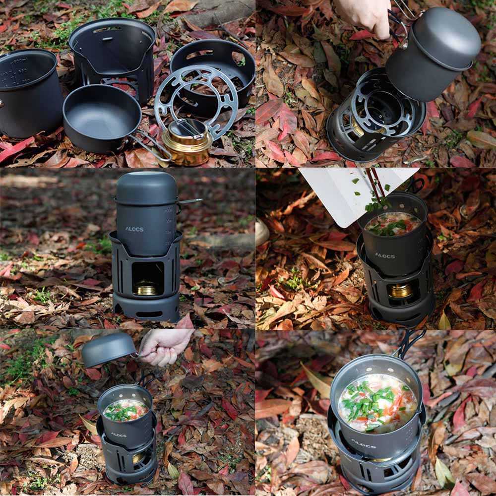 (BISA COD) RVOSTR Alocs 7 in 1 Kompor Gas Alcohol Stove Portable untuk Camping - CW-C01