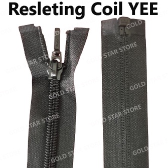 Resleting COIL YEE Isi 1 Lusin No 5 Ritsleting Koil Zipper Gigi Halus Gigi Kecil