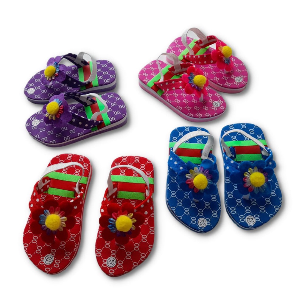 Sandal bayi motif bunga GG