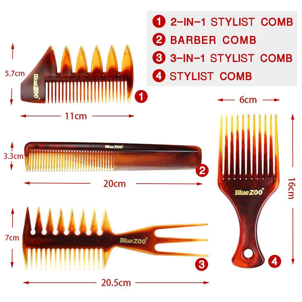 Lily 4pcs /Set Sikat Rambut Aksesori Salon Tahan Lama Alat Penata Rambut Gigi Lebar