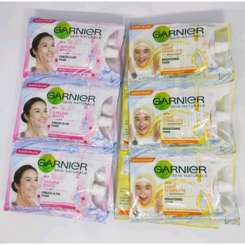 GARNIER FACE FOAM 9ML SACHET CLEANSER WAJAH SABUN FACE WASH PERAWATAN