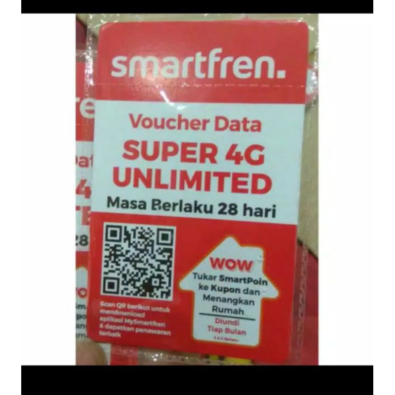 Voucher smartfren UNLIMITED | Kirim kode vouchernya saja