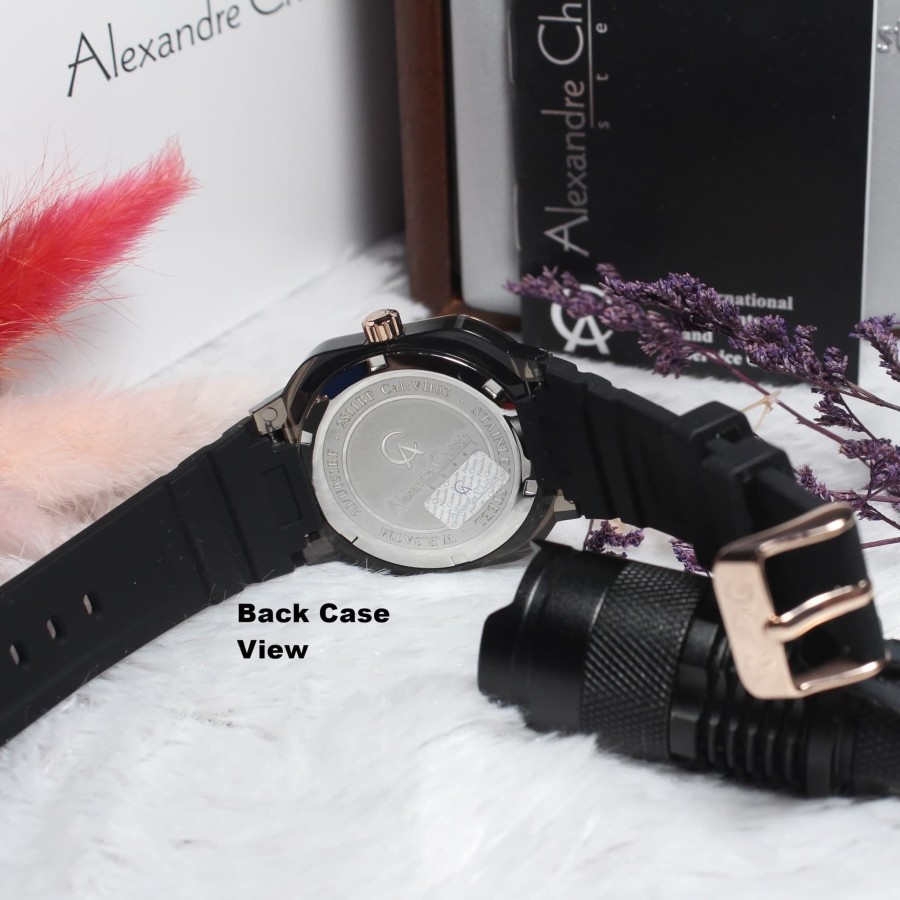 ORIGINAL Jam Tangan Wanita Alexandre Christie Rubber AC 2811 / AC2811 / 2811 Garansi Resmi 1 Tahun.