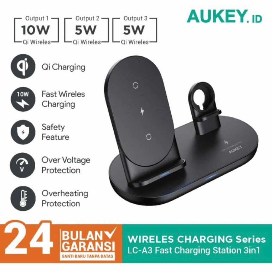 AKN88 - AIRCORE SERIES LC-A3 - 3-in-1 Wireless Charging Station