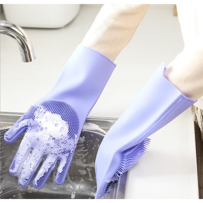 Sarung Tangan Silikon Gloves Mencuci Cuci Piring Mobil Toilet Dapur