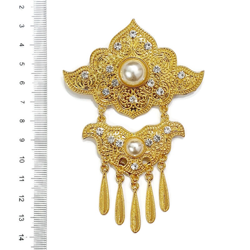 Bros Kebaya Etnik Kutubaru Susun 2/Bros Pesta Hijab Tingkat Tumpuk Yogja-New A Gold