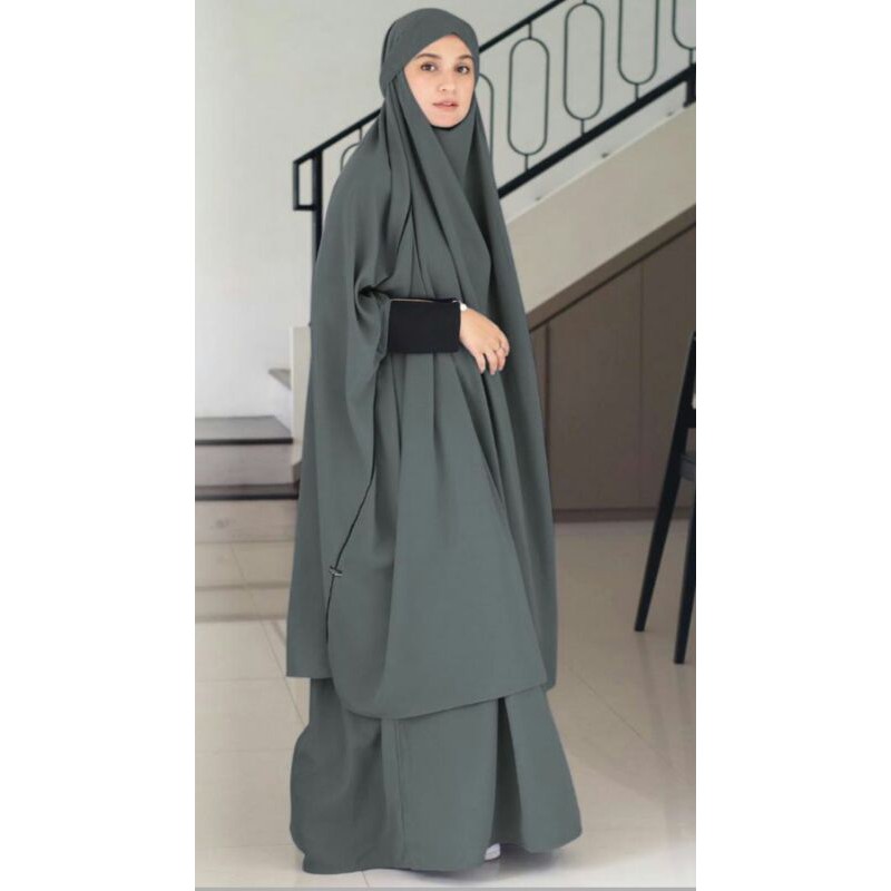 FRENCH KHIMAR SET SHIREN SAKU+ROK+KHIMAR