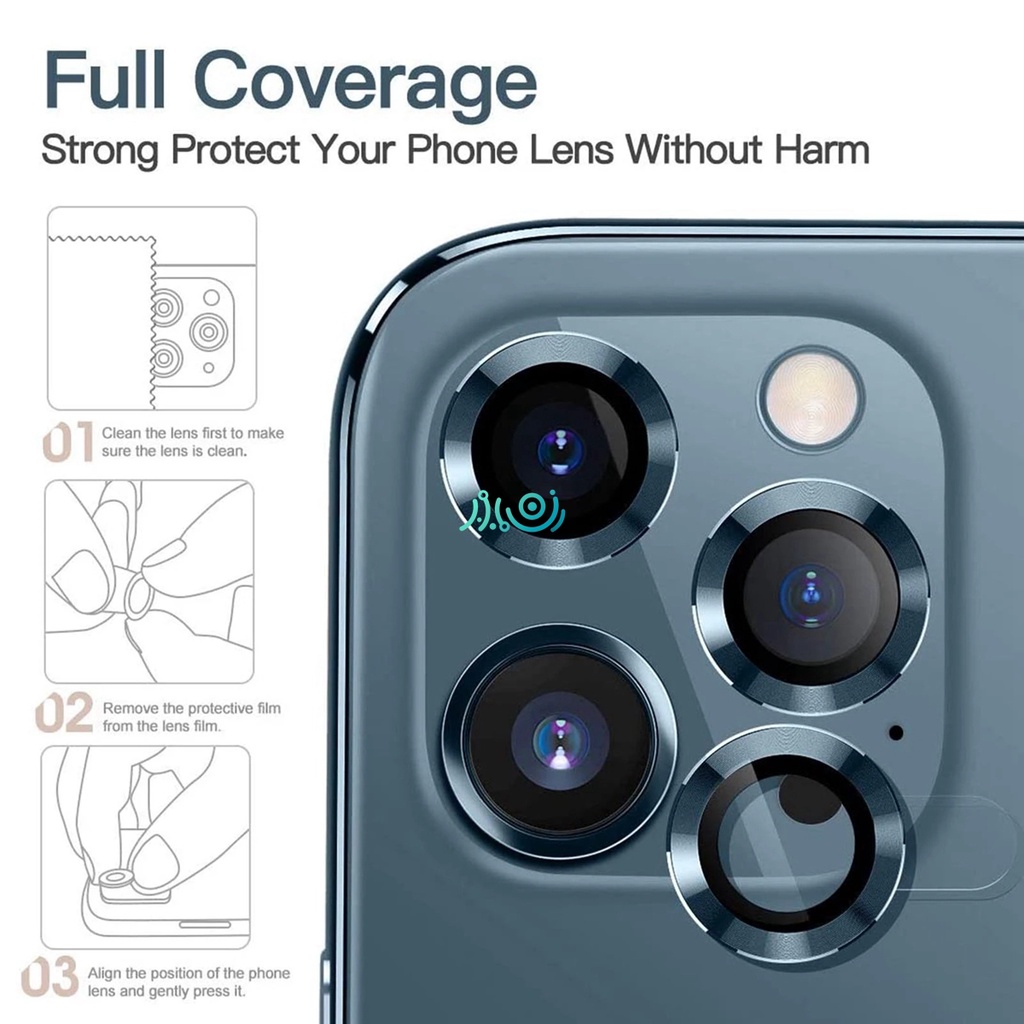 For iPhone 13 Pro Max  13 pro 13 mini Metal Ring Glass Full Cover Camera Lens Protectors for iPhone 13 Protective Cap