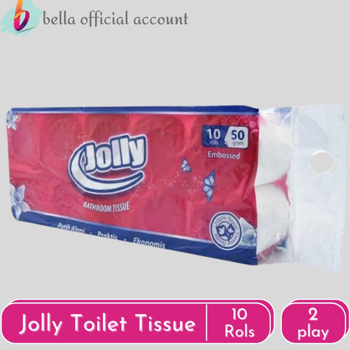 Jolly Core Emboss Toilet Tissue [10 Rolls/ 2 Ply/ 50 g]