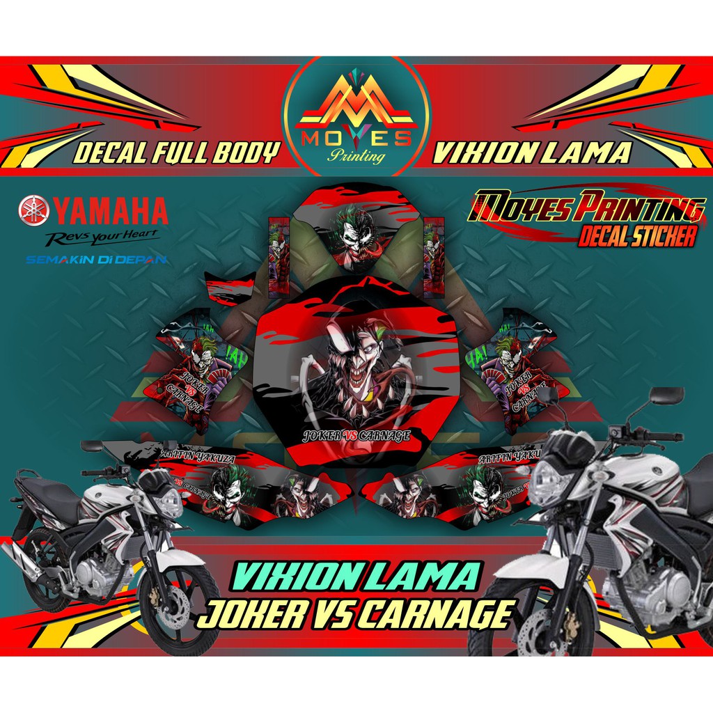 dekal vixion stiker vixion decal vixion lama sticker vixion old motif joker