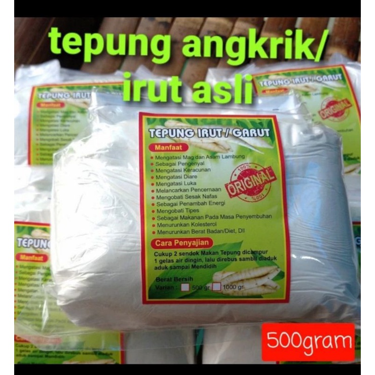 

Tepung angkrik/irut ASLi!! pathi sagu mbi garut/ obat Asam Lambung Alami