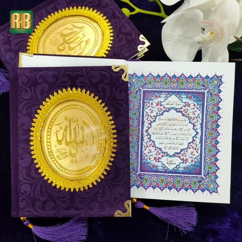 Cetak Buku Yasin & Tahlil Cover Bludru Emboss Full Matahari Runcing isi 224 Matte Halaman buku yasin