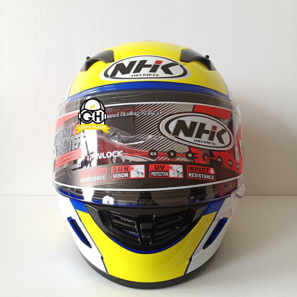 HELM NHK GP1000 SXR BLUE AQSO YELLOW NHK GP 1000 NHK GP1K