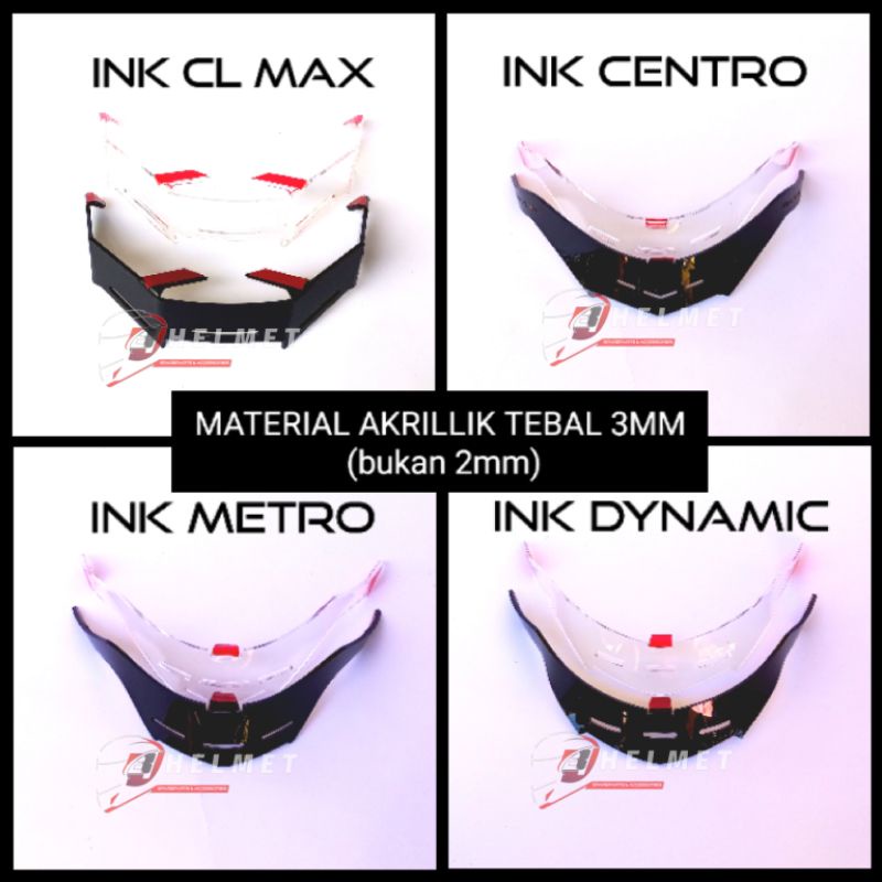 Spoiler Helm Ink Cl Max Dynamic Metro Centro Dinamik Aksesoris Helm Half Face