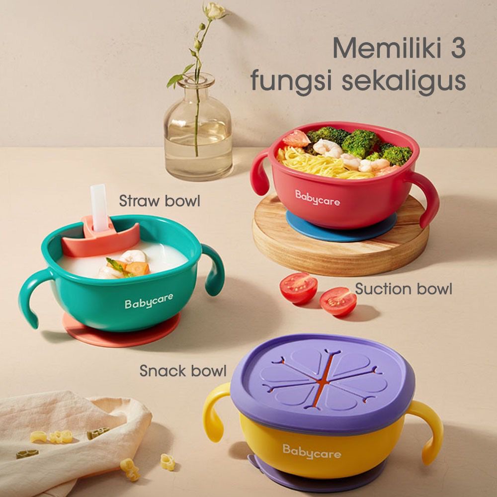 Babycare Baby 3in1 Snack Bowl - Perlengkapan Makan Anak