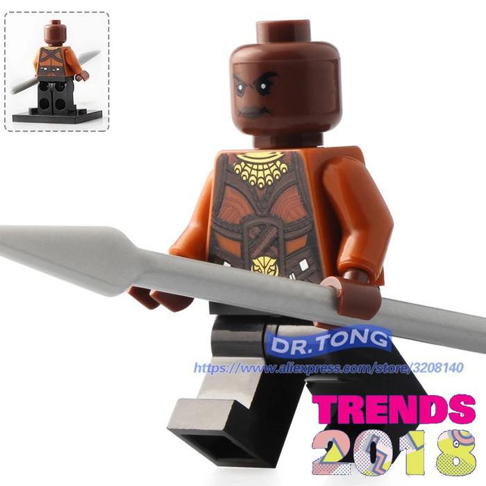 Terbaru Okoye Black Panther Killmonger Shuri Minifigure Minifigures 0184
