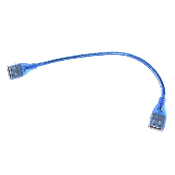 SAMZHE Kabel USB Extension Female to Female Adapter 30cm A13 BIRU