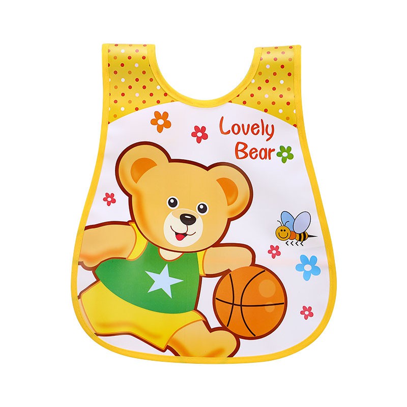 MumyStation Celemek Bayi / Bibs / Slabber / Tatak iler / Slaber EVA WATERPROOF-Basketball bear