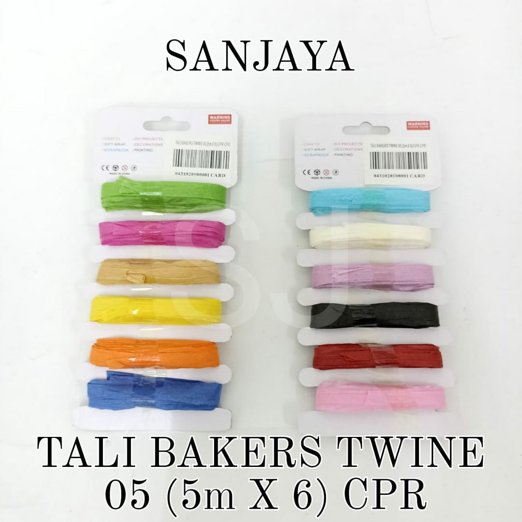 TALI IKAT KATUN / TALI KADO / TALI RAMI WARNA / TALI BAKERS TWINE 05 (5MX6) CPR (BAHAN KERTAS)