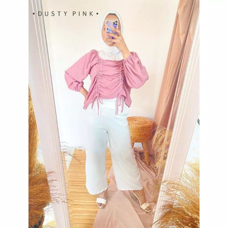 CAROL BLOUSE | CROPTY TOP | BLOUSE ATASAN WANITA SELEBGRAM HITS KEKINIAN