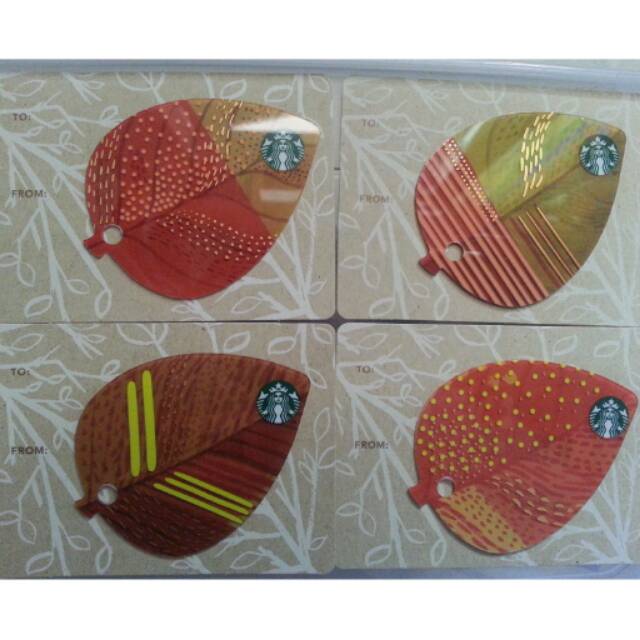 

Leaf Fall Series Korea Starbucks Card Set - Seri Kartu Daun