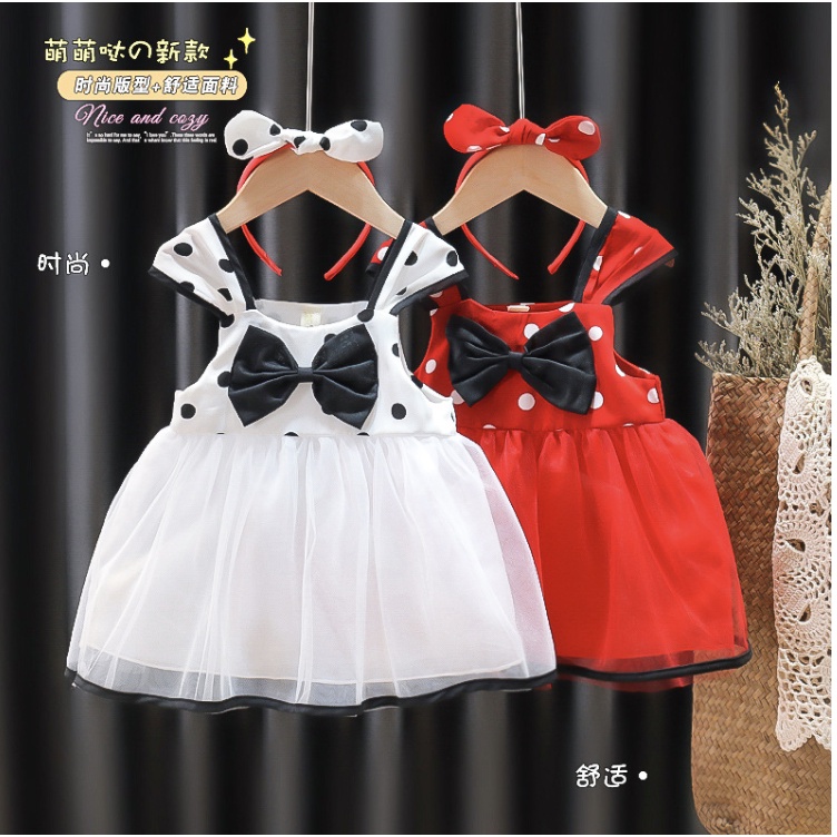 babyfit 1-5thn baju setelan dress dengan bando MINIMIKI 17 agustus baju gaun mini anak perempuan import ha-m25