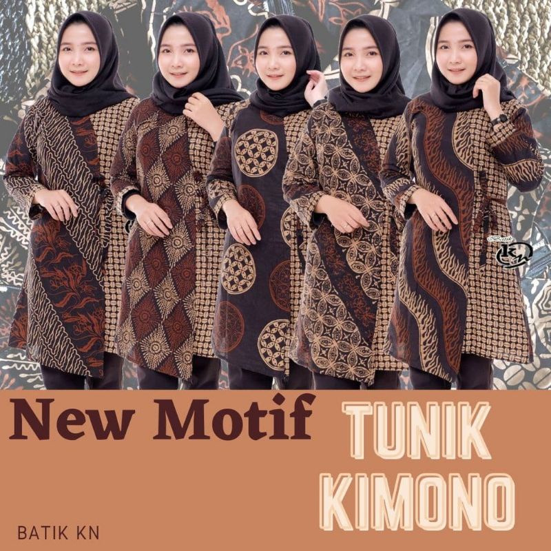 Tunik Batik Wanita Modern Premium Lengan Panjang Size Jumbo