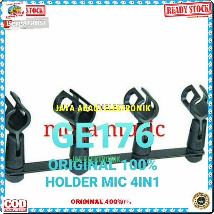 G176 Krezt Holder stand mic CABANG 4in1 mik standing ahnger dual dua import asli dobel tiang microphone mikrophone acecoriss pegangan gantungan universal G176  BISA SEGALA JENIS MICROPHONE DAN STAND MIC G176